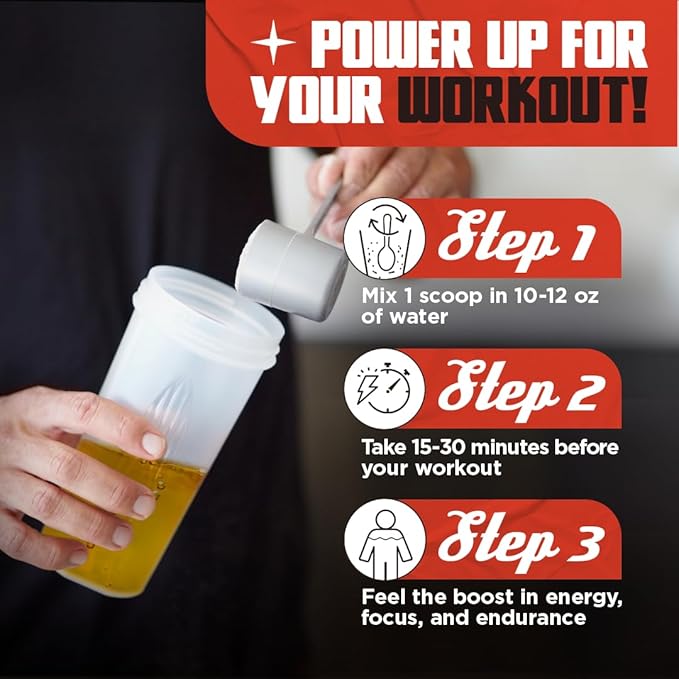 Old School Labs Ultimate 2 Stage Pre Workout for Explosive Energy, Massive Pumps & Focus - Preworkout for Men & Women - Natural Pre Workout Powder with Amino Acids, 250mg Caffeine, Caribbean Punch