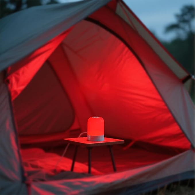 Red Light for Sleep 670nm Sleep Aid Lamp Blue Light Blocking Dimmable for Stress Relief Relaxation Travel Meditation and Yoga