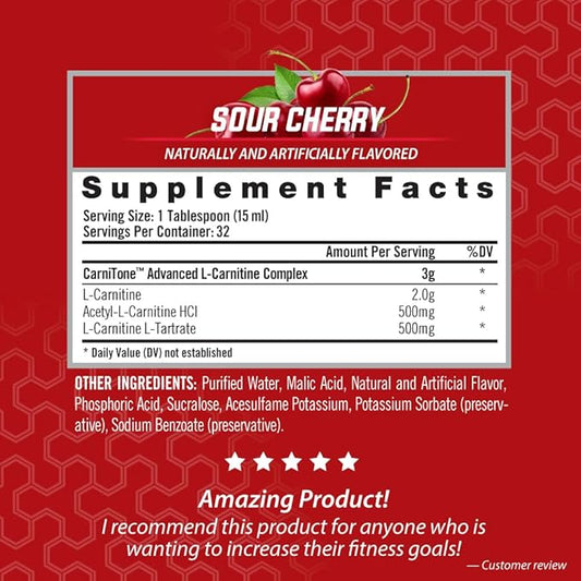 iSatori L-Carnitine LS3 3000, Liquid L-Carnitine with Acetyl L-Carnitine, L-Carnitine L-Tartrate, Stimulant Free Pre Workout, No Calories, Sugar, Gluten, Keto-Friendly, Sour Cherry (32 Servings)