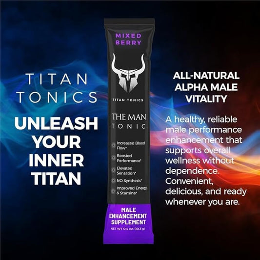 Vitality Support Supplement – Natural Performance Blend with Nitrosigine, L-Citrulline, Horny Goat Weed & Tongkat Ali – for Energy, Stamina & Wellness – 12 Stick Packs