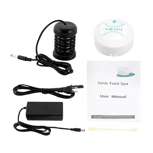 Ionic Foot Bath Detox Machine, Ionic Detox Foot Spa Machine for Home Use, 30-Minute Automatic Shutoff, Easy to Start and Low Noise, 25W 110V-220V, White