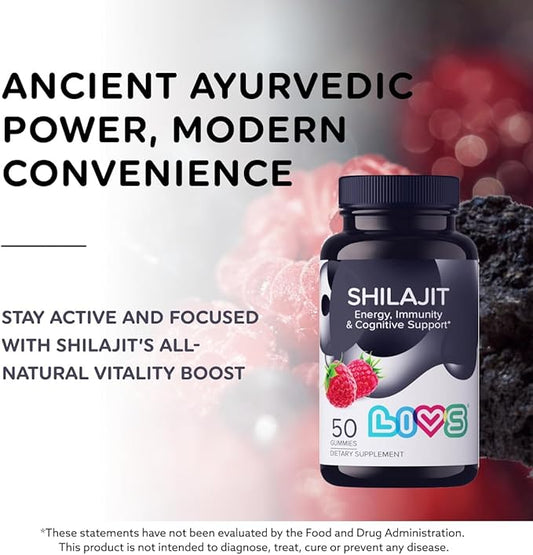 Shilajit Gummies - 10,000mg Pure Himalayan Shilajit with Fulvic Acid & Trace Minerals | Max Potency for Enhanced Energy, Focus & Immune Support | Men & Women's Wellness Supplement - 100 Ct