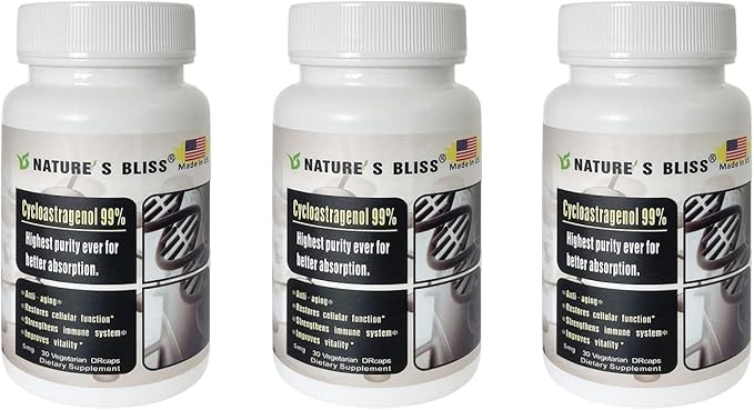 Stomach Acid Protected & Super-Absorption Cycloastragenol 99%, Made in USA, 5mg, 90caps