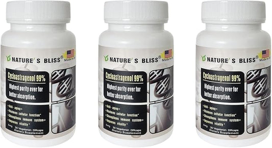 Stomach Acid Protected & Super-Absorption Cycloastragenol 99%, Made in USA, 5mg, 90caps