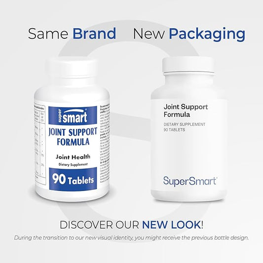 Supersmart Joint Support Formula (High Potency Complex) - with Glucosamine, Chondroitin, Hyaluronic Acid, MSM - Joint Support Supplement | Non-GMO & Gluten Free - 90 Tablets