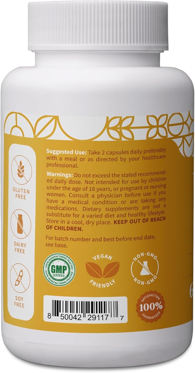 Pattern Wellness Uric Acid Support Supplement - Herbal Uric Acid Cleanse - Natural Joint & Circulation Support - 3rd Party Lab Tested - 60 Veggie Capsules