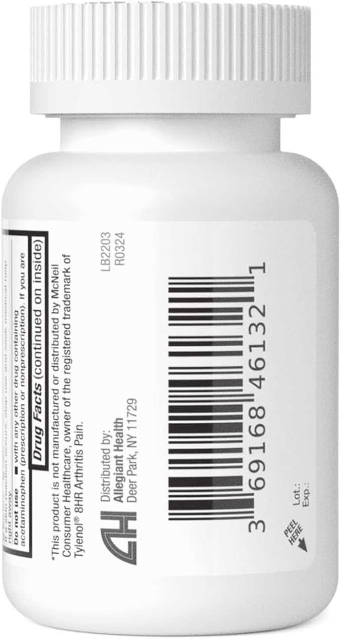 HealthA2Z® Pain Relief Extended Release | Acetaminophen 650mg | 8 Hours | Arthiritis Pain | Pain Reliever - Fever Reducer | Contains no Aspirin (100 Count)