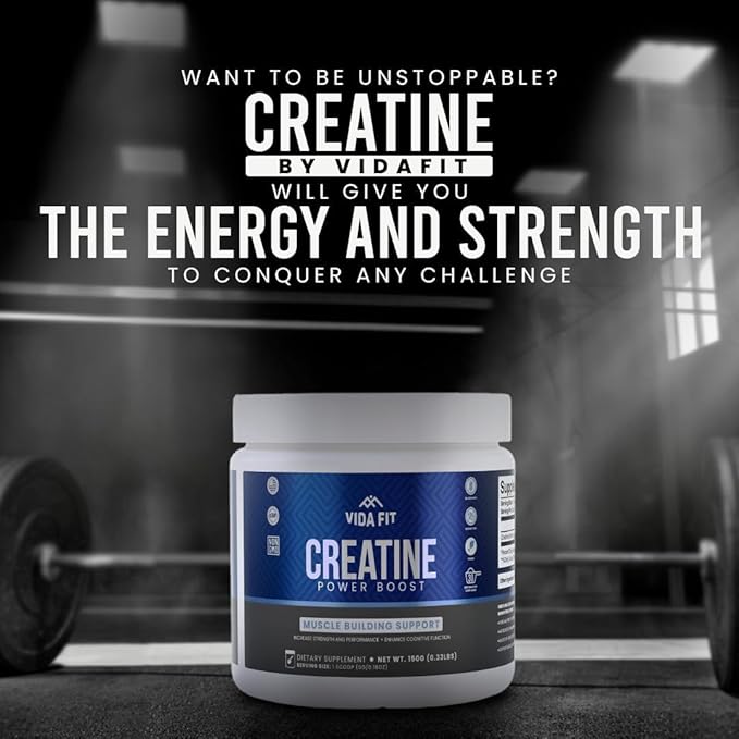 Micronized Creatine Monohydrate Powder, Vegan Creatine Powder Unflavoured, Supplements for Men, Pure Workout Essentials for Women, NSF Certified (150g) (5g Per Serv) (30 Servings) - Vida Fit