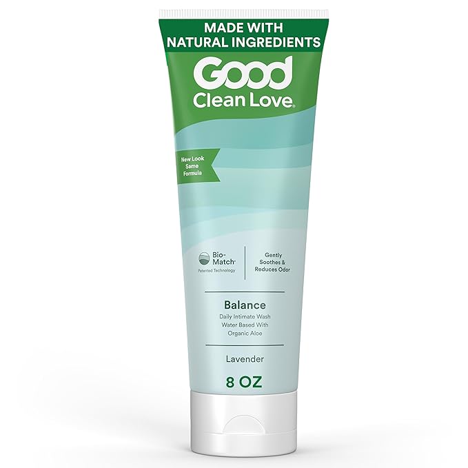 Good Clean Love Balance Feminine Wash, pH-Balanced Vaginal Moisturizer Cleanser for Women with Natural Ingredients, Gentle Cleansing Feminine Care Product, Reduces Vaginal Dryness & Odor, 8 Oz