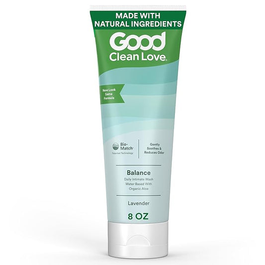 Good Clean Love Balance Feminine Wash, pH-Balanced Vaginal Moisturizer Cleanser for Women with Natural Ingredients, Gentle Cleansing Feminine Care Product, Reduces Vaginal Dryness & Odor, 8 Oz