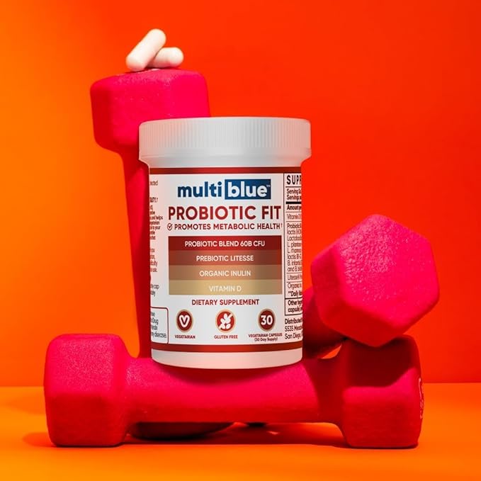 Probiotic Fit for Men & Women, Bifidobacterium Lactis B-420, Digestive & Gut Health, 60 Billion CFU, Prebiotic + Vitamin D3, 60 cnt