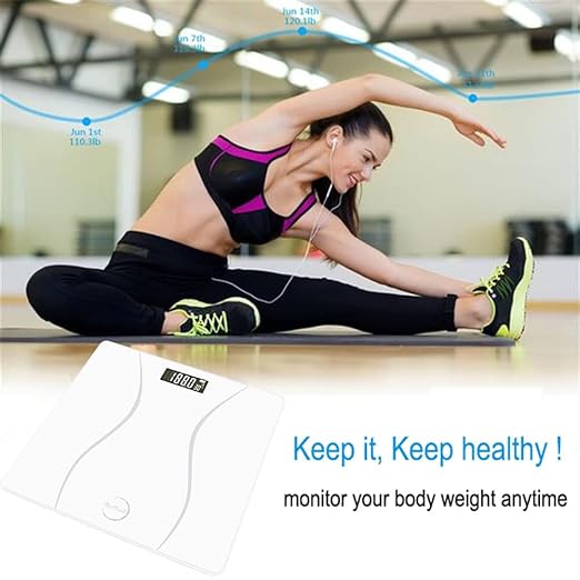 Scale for Body Weight, Digital Bathroom Scale, Weight Scales for People,Body Scale,White,Max:400LB/180KG,2 Weighing Units: LB/KG