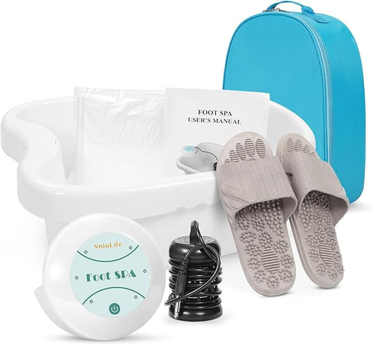 Ionic Foot Bath Detox Machine Ion Foot Detox Spa for Home Portable Detox Foot Spa System Ionic Feet for Chi Cleanser Home Use, Beauty Salon SPA Club with Liners, Slipper,Portable Handbag