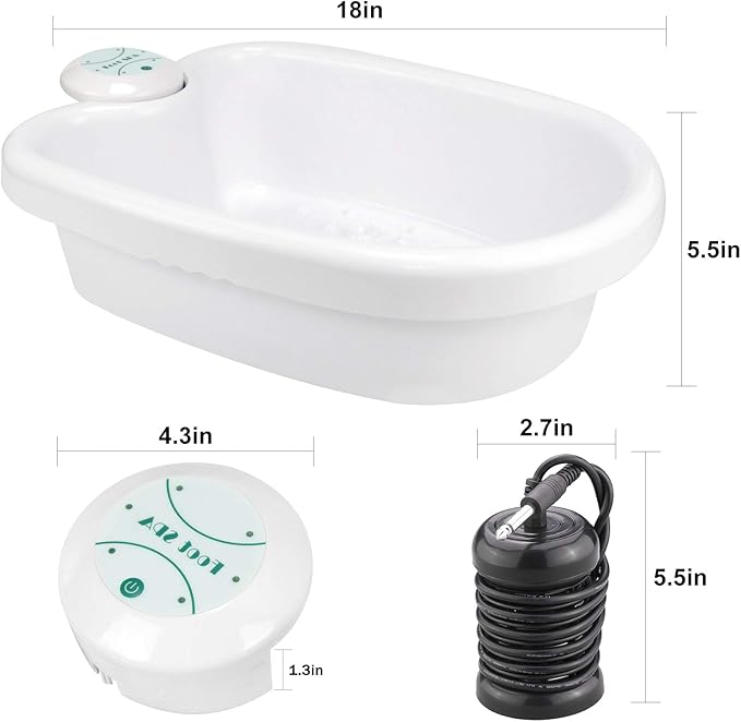 Ionic Foot Bath Detox Machine, Ion Foot Detox Spa for Home Use Beauty Salon Beauty SPA Club with 100 Liners, Zipper Carrying Bag | Detoxifying & Convenient
