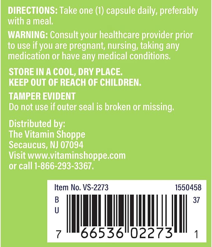 The Vitamin Shoppe Milk Thistle Extract 300 MG (100 Capsules)