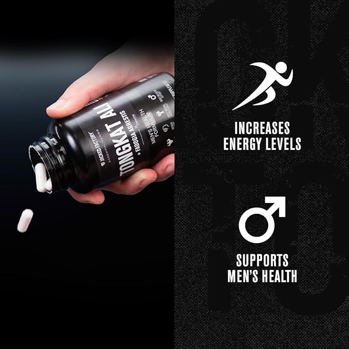 Jacked Factory Indonesian Tongkat Ali + Fadogia Agrestis - 200:1 Extract Longjack Tongkat Ali for Men with Fadogia Agrestis 600mg & Primavie Shilajit to Support Vitality, Energy, & Mood - 60 Capsules