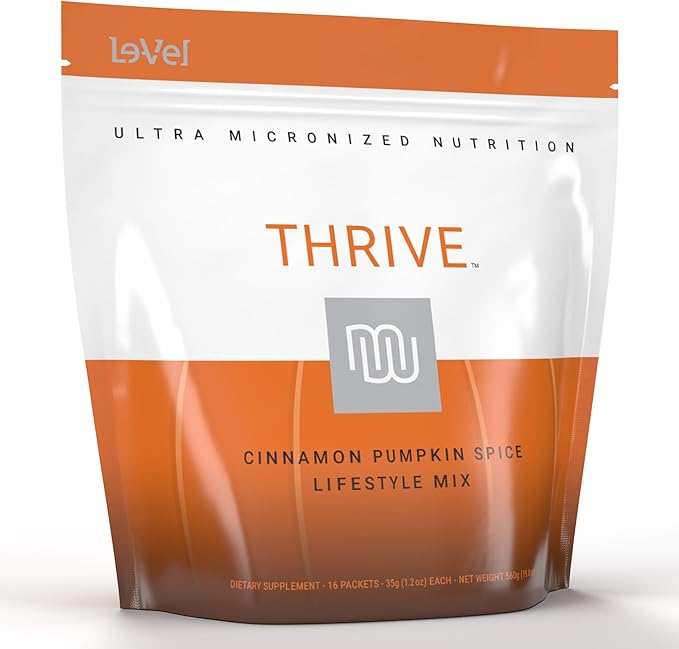 Thrive Protein Shake | 16 Packets (35g Each) | Gluten-Free, Pea Protein Blend, Probiotics, Fiber & Digestive Enzymes | Supports Lean Muscle (16 Packets (Single Servings), Cinnamon Pumpkin Spice)