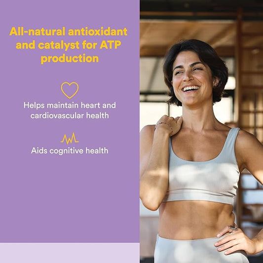 Natural Factors, Coenzyme Q10 50mg, CoQ10 Supplement for Energy, Heart and Antioxidant Support, Gluten Free, 120 softgels (120 servings)