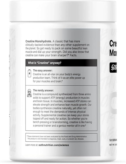 Ultra Micronized Creatine Monohydrate Powder, Unflavored, Gluten Free, Non GMO, Creatine Powder for Women and Men, 5,000g per Serving, 50 Servings