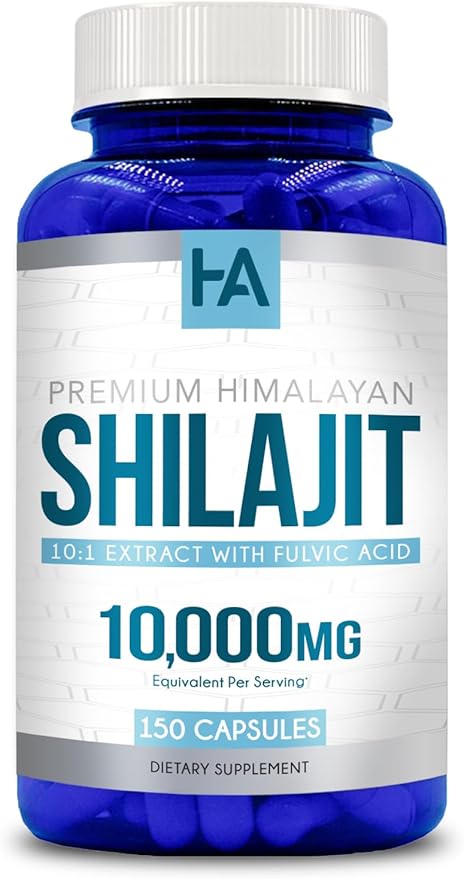 Extra Strength Shilajit Capsules | Taste Free Shilajit for Men & Women 10000mg Equivalent with Naturally Occurring Trace Minerals and Fulvic Acid | Vegan Non-GMO & Made in cGMP Labs (150 Servings)