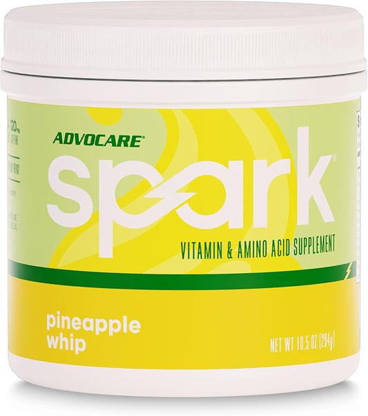 AdvoCare Spark Vitamin & Amino Acid Supplement - Focus & Energy Drink Powder Mix with Vitamin A, B-6, C & E - Also Includes L-Carnitine & L-Tyrosine - Pineapple Whip - 10.5 oz