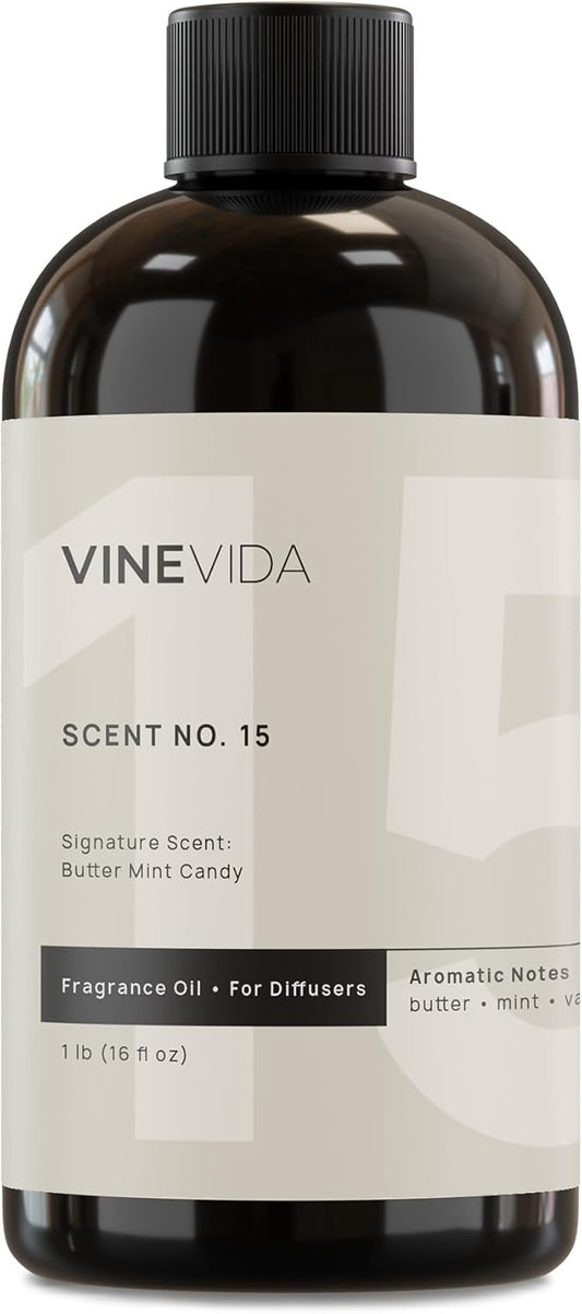 VINEVIDA [16 Fl Oz] Butter Mint Candy Fragrance Oil for Cold Air Diffusers, Essential Oils for Diffuser Oil Refill & Air Freshener Room Spray
