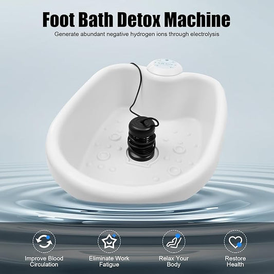 Ionic Foot Detox Machine, Foot Spa Bath for Home Use, Foot Cleaner Machine to Remove Toxins with 2 Ionic Spa Arrays, 1 Foot Bath for Home Use, Home Travelling Use