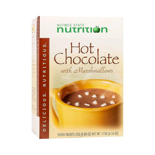 Nutmeg State Nutrition HealthyWise - High Protein Hot Cocoa - Instant Low Carb, Low Calorie Hot Chocolate Mix with 15g Protein, 7 Servings Per Pack (Marshmallow)