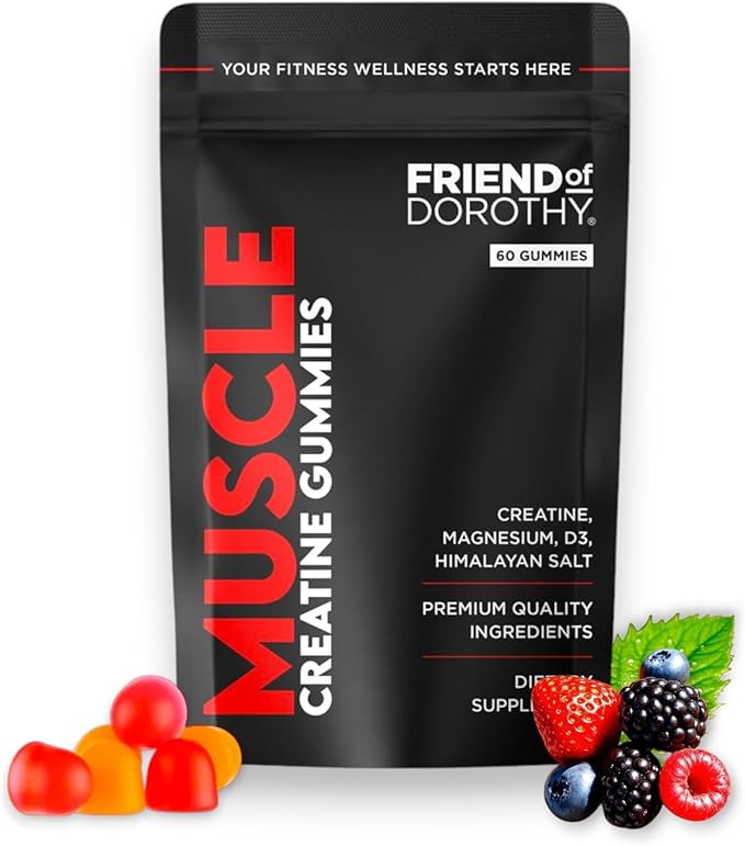 Creatine Gummies - Sugar Free - Chewable Creatine Monohydrate with Electrolytes, Magnesium & Vitamin D3 - Hydration & Recovery Support Gym & Workout Supplement - 60 Gummies