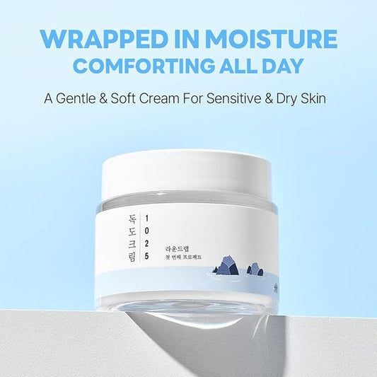 ROUND LAB 1025 Dokdo Cream | Facial Cream, Soothing, Moisturizing Cream (2.71fl.oz) (International Ver.)