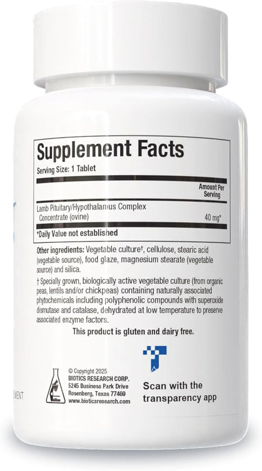 Biotics Research Cytozyme PT HPT Lamb Pituitary/Hypothalamus Complex, Supports Function of The Pituitary Gland and Hypothalamus, Adrenal Health, Brain Boost 60 Tablets