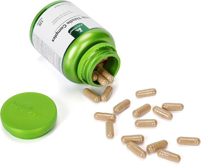 2 Bottles Milk Thistle 500 mg Silymarin Marianum Per Bottle - Total 240 Capsules