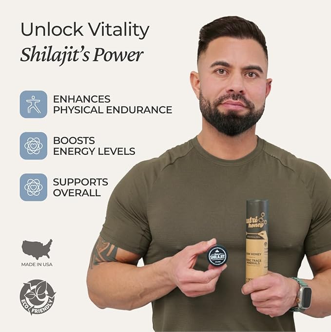 NATURAL SHILAJIT Resin - Pure Shilajit for Men & Women with Fulvic Acid & Trace Minerals, Plant Based Nutrients for Energy, Immune Support & Vitality Resin