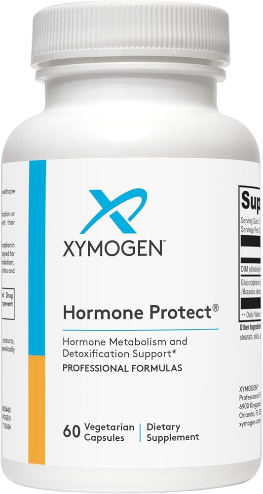 XYMOGEN Hormone Protect - Dim Supplements for Women with Glucoraphanin from Broccoli Extract - Promote Detoxification, Balance & Protect Estrogen Sensitive Tissues in The Breast & More (60 Capsules)