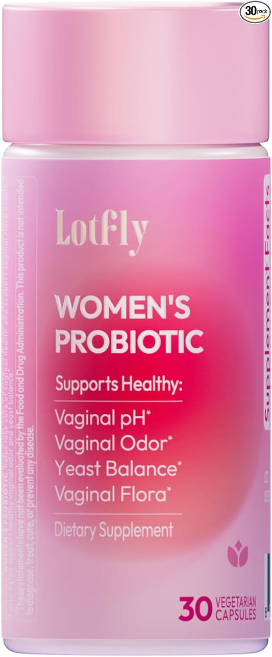 Vaginal Probiotics for Women 100 Billion CFU with Cranberry Extract for pH Balance & UTI Support, Plus Prebiotics & Lactobacillus, Triple Action for Vaginal, Urinary & Gut Health, 30 Capsules
