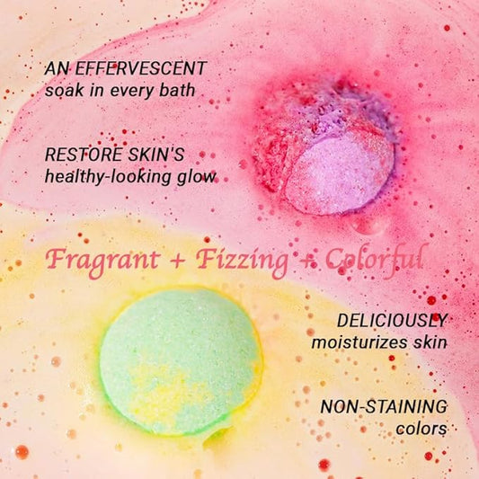 10 Bath Bombs with Essential Oil for Women Spa Gift Relaxing Aromatherapy