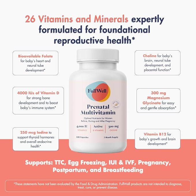 Prenatal Vitamin Lemon + DHA | Omega 3 Fish Oil with DHA & EPA for Brain Development & Nervous System Support | 26+ Vital Nutrients | Dietitian-formulated, 3rd Party Tested, 30 Servings