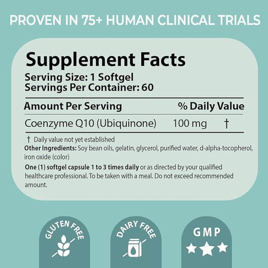 Pharma Nord Bio-Quinone Gold Coenzyme Q10 100mg | The Original CoQ10 | High Absorption, Backed by Research | Essential Antioxidant for Energy, Heart Health and Fertility Support* | 150 Softgels