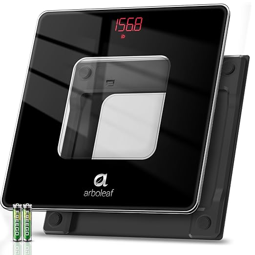 arboleaf Scale for Body Weight, High-Precision Digital Weight Scale, Accurate Measurements, LED Display, Sleek and Durable Design, Lightweight, Ideal for Home Use, 396lb