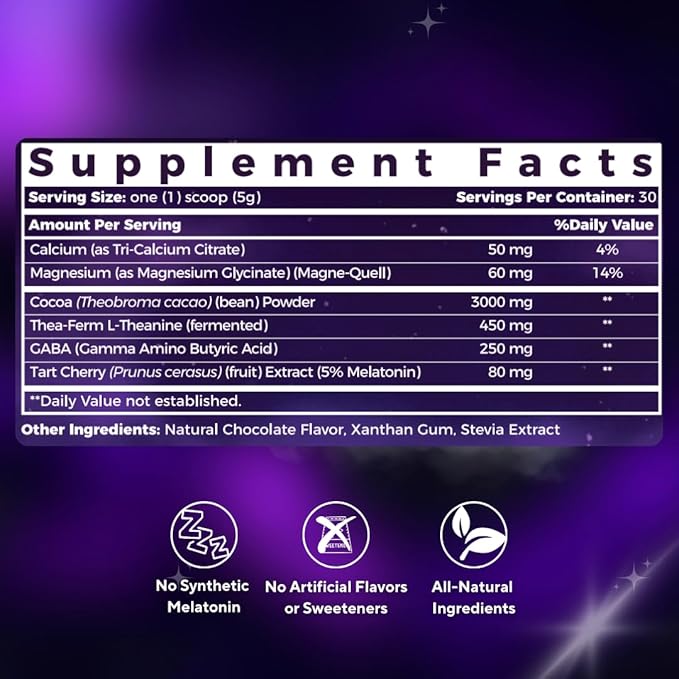 Killswitch Sleep Aid for Adults – Fall Asleep Fast & Wake Refreshed, Sugar-Free Hot Chocolate Supplement - Magnesium, Tart Cherry, L-Theanine & More for Restful Sleep, 30 Servings, Made in USA