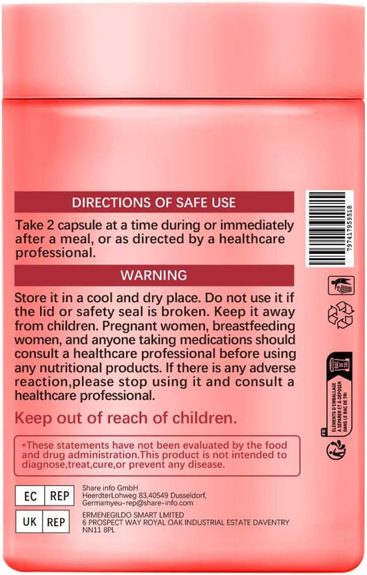 Women's Vaginal Health Supplement,Vaginal Probiotics for Women pH Balance Prebiotics & Lactobacillus Probiotic,Promote Healthy Vaginal Odor & Vaginal Flora, 60 Count