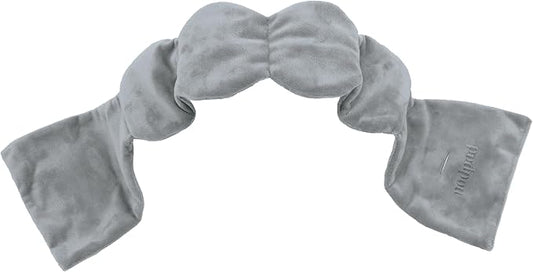 Nodpod Weighted Blanket & Sleep Mask Bundle – Ultra-Soft Body Blanket with Glass Beads + Light-Blocking Eye Mask – Relaxation, Comfort, Travel & Better Sleep - Elephant Gray