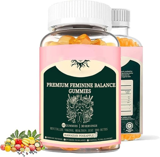 Feminine Balance Gummies, Hawaiian Pineapple, Vegan, Gluten-Free，Support Women's Health, 60 Gummies1