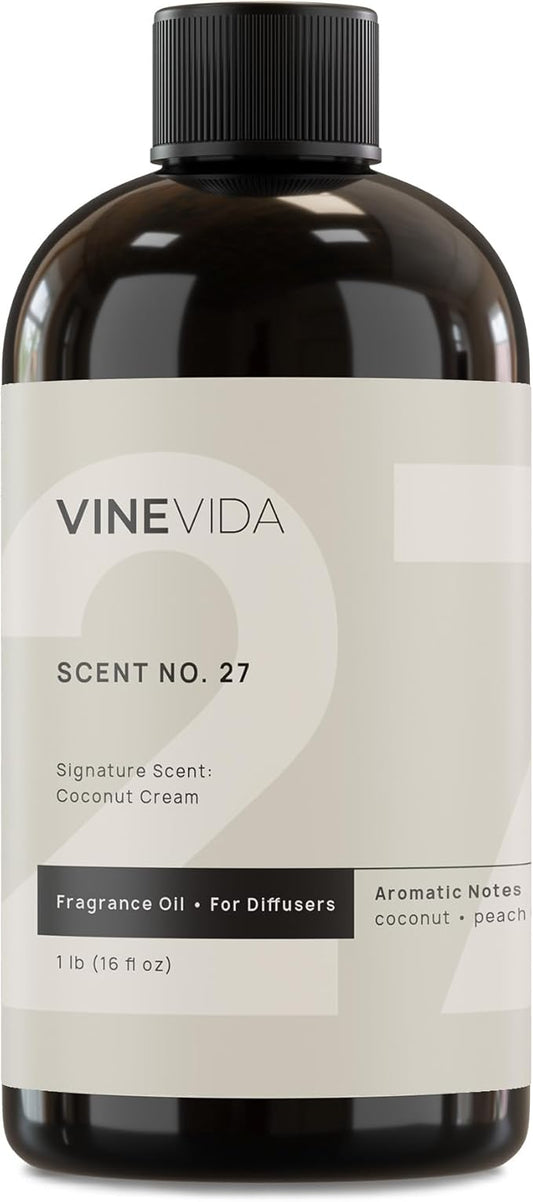 VINEVIDA [16 Fl Oz] Coconut Cream Fragrance Oil for Cold Air Diffusers, Essential Oils for Diffuser Oil Refill & Air Freshener Room Spray