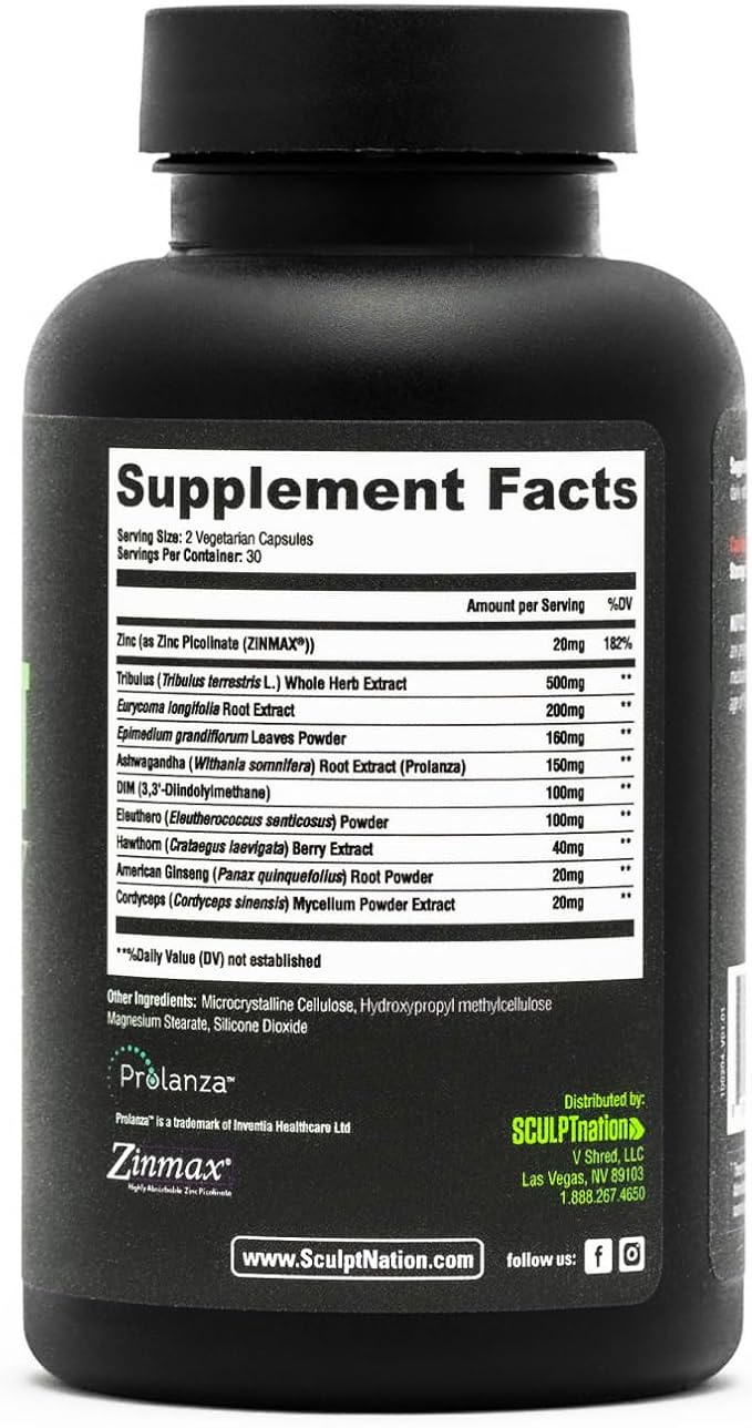 Sculpt Nation by V Shred Test Boost Max and Multivitamin Bundle