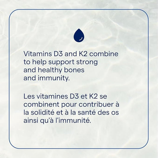 Trace Minerals Ionic D3 Plus K2 - with Vitamins D & K2 - Aids Bone Strength & Heart Health - Immune System Support Liquid - 2 fl oz (296 Servings)