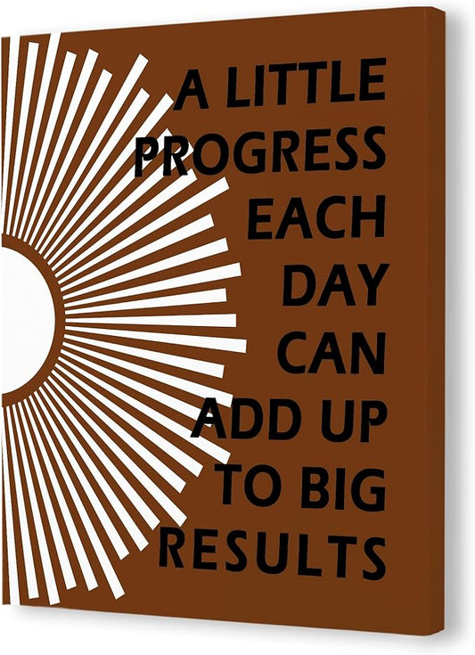 Pugwak Positive Affirmations Wall Decor Canvas Prints - Motivational Framed Canvas Sun Inspirational Brown Wall Art Painting Artwork for Therapy Office Nursery Bedroom Decor Prints 11×14 Inch