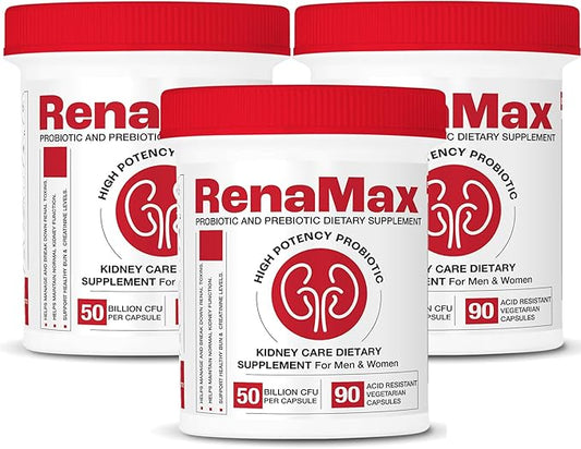 Capsule Kidney Restores & Kidney Care Supplement - Probiotic & Prebiotic Supplement to Support Normal Kidney Function - 50 Billion CFU per Capsule - Made in U.S.A (270 Caps (3 Pack))