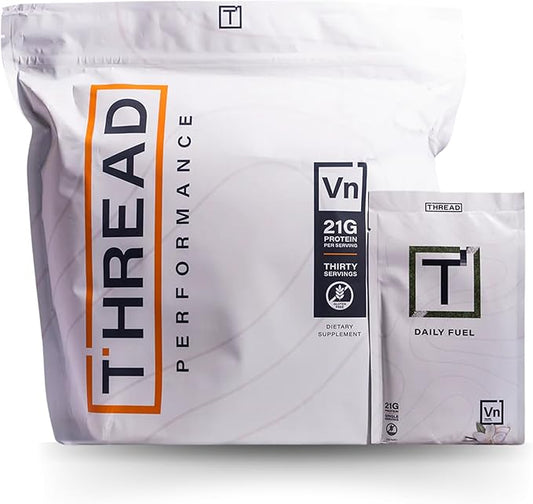 THREAD Performance Daily Fuel - Vanilla Birthday Cake | All-in-One Sports Nutrition for Young Athletes | 21g Protein, 60+ Organic Superfoods, Vitamins & Minerals | 30 Servings