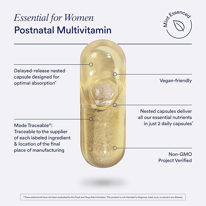 Ritual Postnatal Mom-to-Baby Set, Postpartum Multivitamin and Natal Choline Supplements, Supports Lactation, Immune Function, and Baby's Cognitive Function